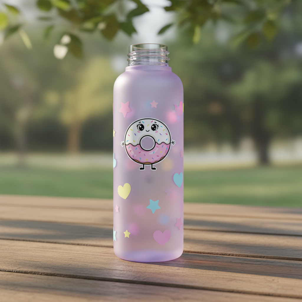 Fat Donut on Girl's Water Bottle