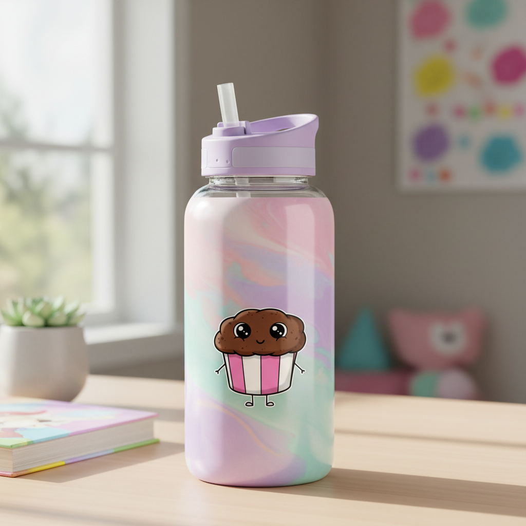Muffin Top on Girl's Water Bottle