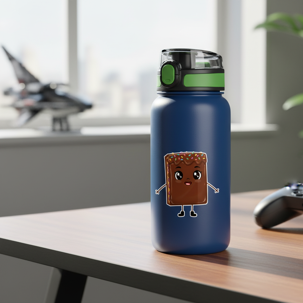 Sweet Tart on Boy's Water Bottle